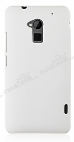 HTC One Max Sert Mat Beyaz Rubber Klf