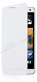 HTC One Mini nce Yan Kapakl Beyaz Klf