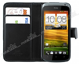 HTC One S Czdanl Siyah Deri Klf