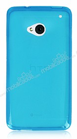 HTC One Ultra nce effaf Mavi Silikon Klf