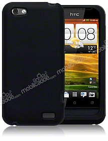 HTC One V Siyah Silikon Klf