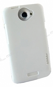 HTC One X Beyaz Sert Mat Rubber Klf