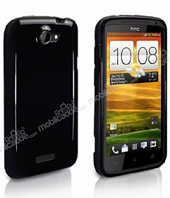 HTC One X Siyah Silikon Klf