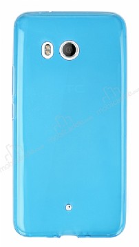 HTC U11 Ultra nce Mavi Silikon Klf
