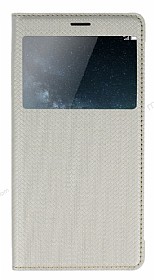 Huawei Ascend Mate S Pencereli nce Kapakl Gold Klf