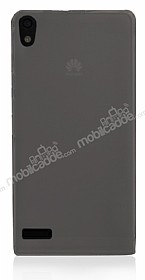 Huawei Ascend P6 Ultra nce effaf Siyah Rubber Klf