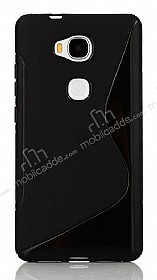 Huawei GR5 Desenli Siyah Silikon Klf