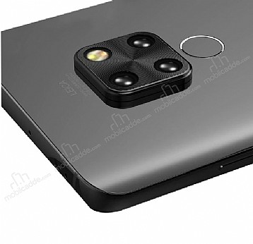 Huawei Mate 20 Pro Siyah Metal Kamera Lensi Koruyucu