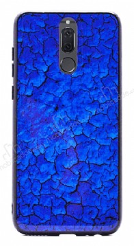 Huawei Mate 10 Lite Marble Lacivert Silikon Klf