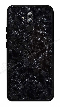 Huawei Mate 20 Lite Desenli Silikon Kenarl Siyah Rubber Klf