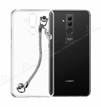 Huawei Mate 20 Lite Silver Zincirli Klf