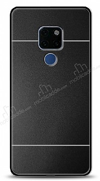 Huawei Mate 20 Metal Siyah eritli Rubber Klf
