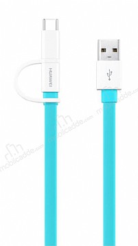 Huawei Orjinal Type-C ve Micro USB Mavi Data Kablosu 1m