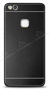 Huawei P10 Lite Metal Siyah eritli Rubber Klf