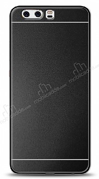 Huawei P10 Metal Siyah eritli Rubber Klf