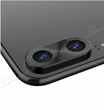 Huawei P20 Lite Siyah Metal Kamera Lensi Koruyucu