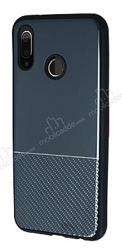Huawei P20 Lite Silikon Kenarl Aynal Metal Siyah Klf