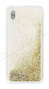 Huawei P20 Lite Simli Sulu Gold Rubber Klf
