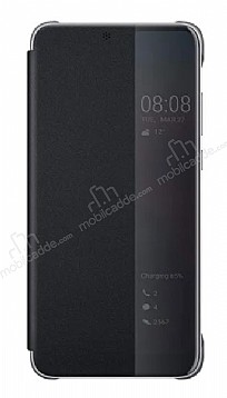 Huawei P20 Pro Orjinal Uyku Modlu Flip Cover Siyah Klf