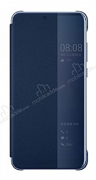 Huawei P20 Pro Orjinal Uyku Modlu Flip Cover Lacivert Klf