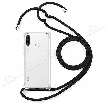 Huawei P30 Lite Siyah Askl effaf Silikon Klf