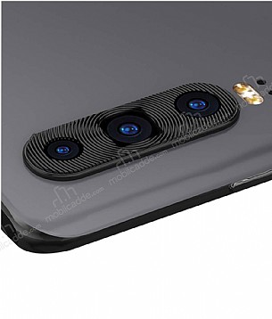 Huawei P30 Lite Siyah Metal Kamera Lensi Koruyucu
