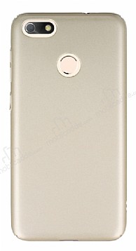 Huawei P9 Lite Mini Tam Kenar Koruma Gold Rubber Klf