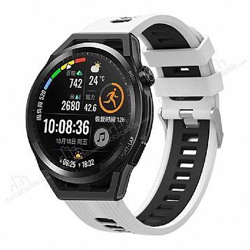 Huawei Watch GT 2 46 mm Beyaz-Siyah Silikon Kordon
