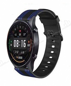 Huawei Watch GT 2 Mavi izgili Silikon Kordon (46 mm)