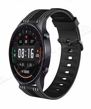 Huawei Watch GT 2 Gri izgili Silikon Kordon (46 mm)