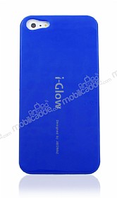 i-Glow iPhone SE / 5 / 5S Mavi Silikon Klf