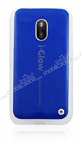 i-Glow Nokia Lumia 620 Mavi Silikon Klf