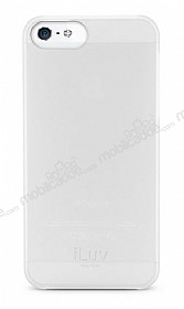 iLuv iPhone SE / 5 / 5S Overlay Hardsell Beyaz Sert Rubber Klf