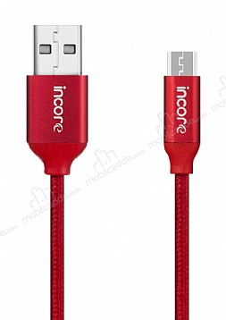 incore inLine Micro USB rgl Krmz Kablo 1m