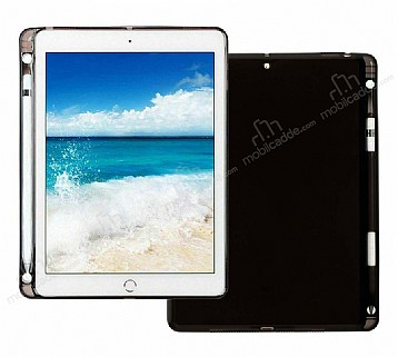 iPad 2 / 3 / 4 Kalemlikli Tablet Siyah Silikon Klf