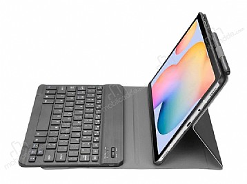 Samsung Galaxy Tab A7 10.4 2020 Bluetooth Klavyeli Standl Siyah Klf
