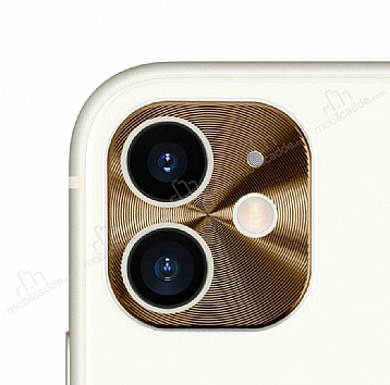 iPhone 11 Gold Metal Kamera Lensi Koruyucu