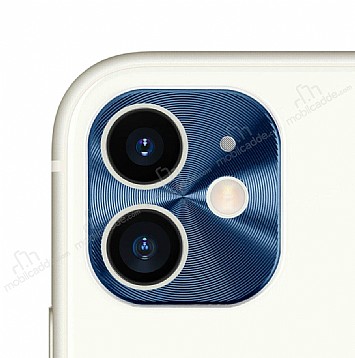 iPhone 11 Mavi Metal Kamera Lensi Koruyucu