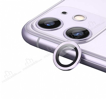 iPhone 11 Metal Kenarl Cam Mor Kamera Lensi Koruyucu