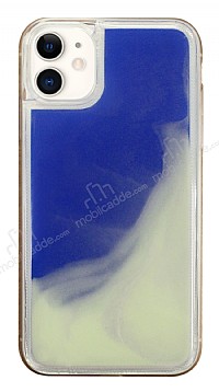iPhone 11 Neon Kumlu Mavi Silikon Klf