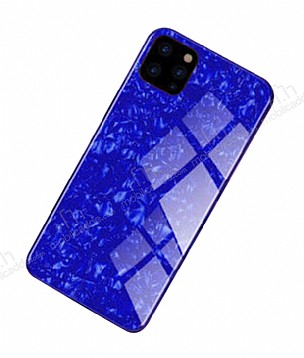 iPhone 11 Pro Granit Desenli Mavi Rubber Klf