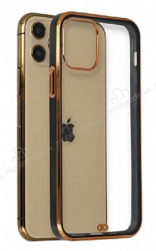 iPhone 12 / iPhone 12 Pro 6.1 in Bumper Siyah Silikon Klf