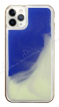 iPhone 11 Pro Max Neon Kumlu Mavi Silikon Klf