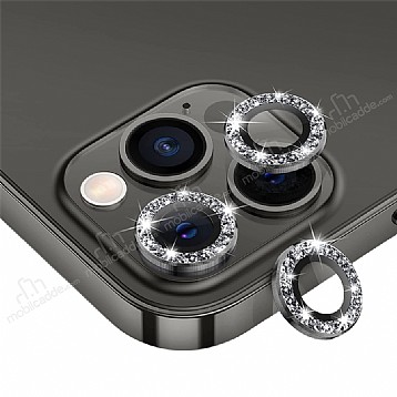 iPhone 12 Pro 6.1 in Siyah Tal Kamera Lens Koruyucu
