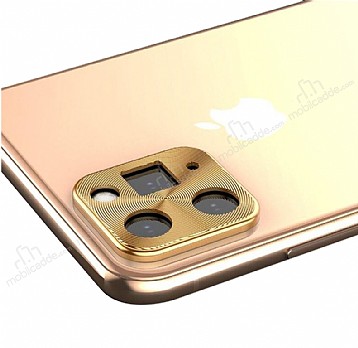 iPhone 11 Pro Gold Metal Kamera Lensi Koruyucu