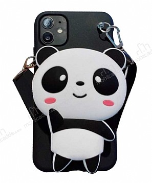 iPhone 12 Mini 5.4 in Czdanl Boyun Askl Panda Klf