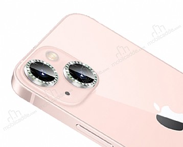 iPhone 13 Crystal Tal Silver Kamera Lensi Koruyucu