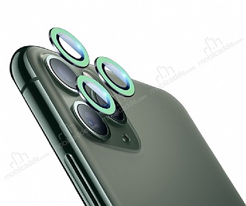 iPhone 11 Pro Neon Yeil Kamera Lens Koruyucu