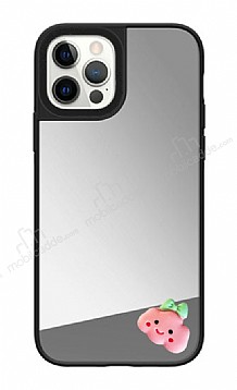 iPhone 12 Pro Max Pembe Bulut Figrl Aynal Silver Rubber Klf