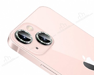 iPhone 13 Mini Crystal Tal Siyah Kamera Lensi Koruyucu